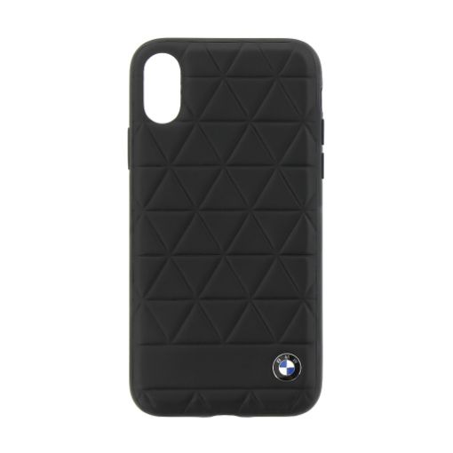 Изображение CG MOBILE IPhone X/XS BMW EMBOSSED HEXAGON Real Leather Hard Case - Black BMHCPXHEXBK