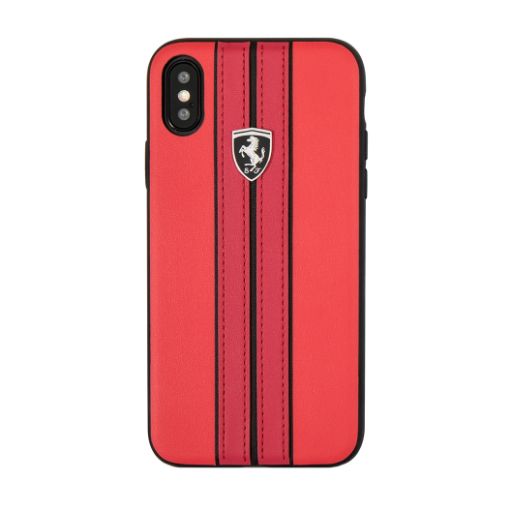 Изображение CG MOBILE IPhone X/XS FERRARI PU Leather Hard case OFF TRACK LOGO - Red FEURHCPXREB