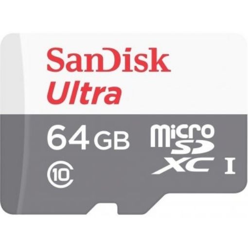 תמונה של כרטיס זיכרון SanDisk Ultra SDSQUNR-064G 64GB Micro SD סנדיסק
