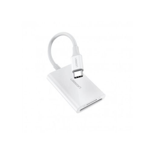 Изображение UGREEN USB-C to SD+TF CM265 Card Reader White 60724