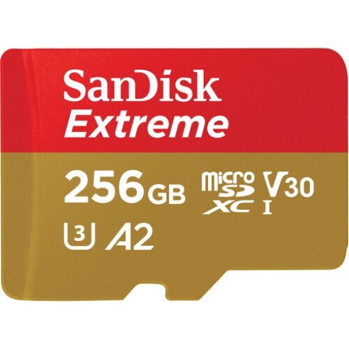 Изображение Карта памяти SanDisk 256GB Extreme UHS-I microSDXC Memory Card for Mobile Gaming