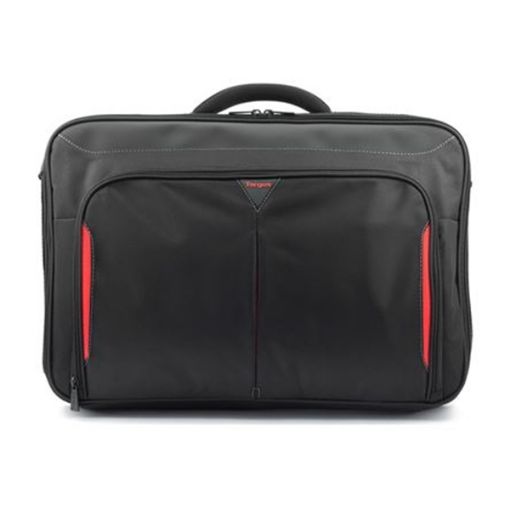 Picture of TARGUS Classic+ 17-18" Clamshell Laptop Bag - Black/Red CN418