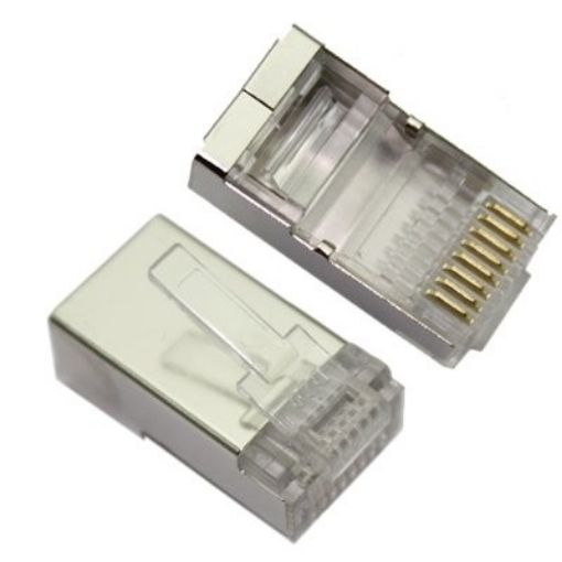 Изображение OEM разъем RJ45 CAT5e для сетевых кабелей (8 проводников в одной линии) ISDN-0020.