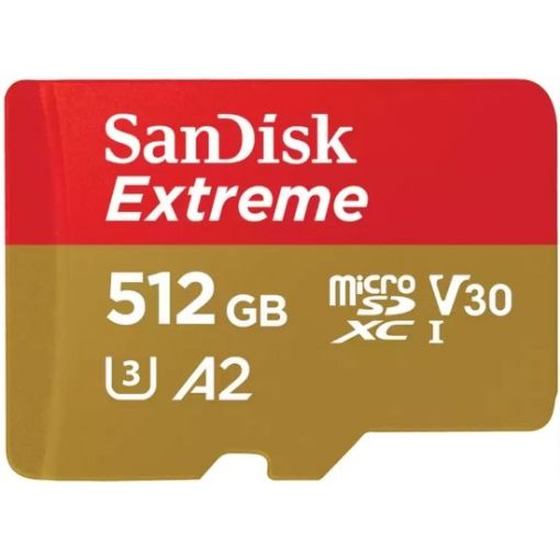 תמונה של כרטיס זיכרון SanDisk Extreme A2 MicroSDXC SDSQXAV-512G-GN6MN 512GB