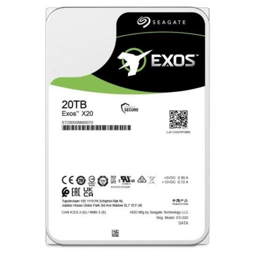 תמונה של Seagate Exos X20 ST20000NM002D 512E/4KN SAS 12Gb/s 20TB 7200RPM 256MB Enterprise Hard Drive