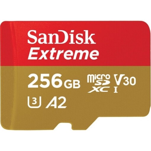 תמונה של כרטיס זיכרון SanDisk Extreme A2 MicroSDXC - דגם SDSQXAV-256G-GN6MN - נפח 256GB