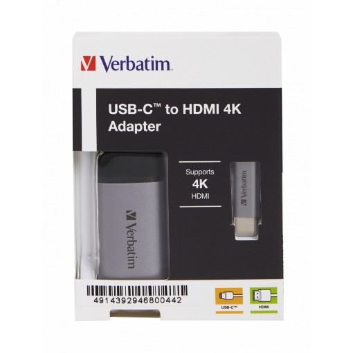 Изображение Преобразователь Verbatim USB-C™ TO HDMI 4K ADAPTER.