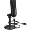 Изображение Микрофон настольный с подставкой Fifine K670 USB Cardioid Condenser - черного цвета.
