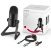 Изображение Настольный микрофон с подставкой Fifine K678 USB Studio Condenser - черного цвета.