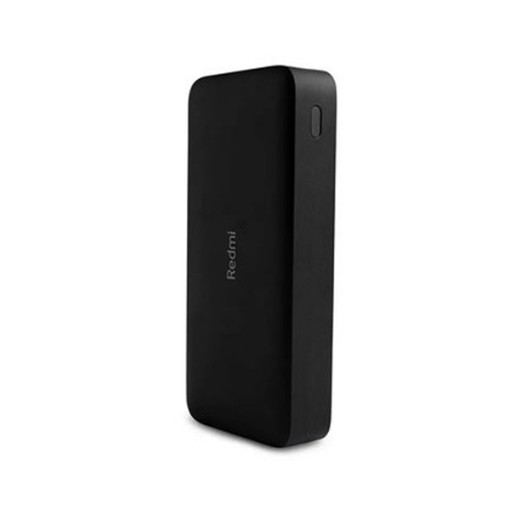 Picture of Xiaomi 20000mAh portable charger model Redmi 18W Power Bank 20000m, black color.