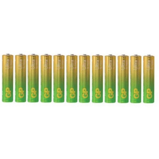 Изображение 12 ультращелочных батарей 1,5V AAA - GP Battery - GP Battery Ultra AAA x12.