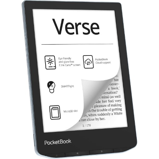 Изображение Электронная книга PocketBook 6 629 Verse светло-синего цвета PB629-2-WW.