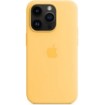 Изображение Оригинальный силиконовый чехол для Apple iPhone 14 Pro с MagSafe - цвет Sunglow.
